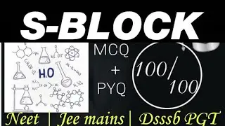 S block elements MCQ and PYQ Part-2 | DSSSB PGT | JEE Mains | Neet chemistry #jee #chemistry #dsssb