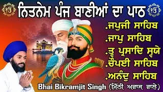 ਨਿਤਨੇਮ ਪੰਜ ਬਾਣੀਆ | Vol-311 | Nitnem Sahib Full Path | Nitnem Panj Bania | Bhai Bikramjeet Singh Ji
