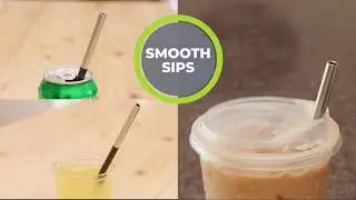 The STRO&trade; Straw: The Reusable Stainless Steel Straw