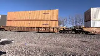 BNSF #3932 Leading & SB Intermodal Stack Train With Lots Of Walmart Container 11/26/22