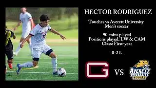 Hector Rodriguez | Touches vs Averett University Men’s soccer | Guilford College