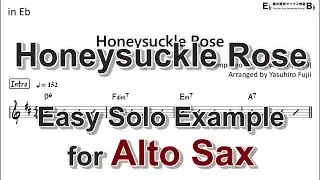 Honeysuckle Rose - Easy Solo Example for Alto Sax