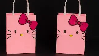 DIY Hello Kitty Paper Bag| DIY Paper Bag For Treat| DIY Goodie Bag| How To Make Paper Bag |Candy bag