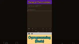 💥Swapping Two number using Third variable method:1 