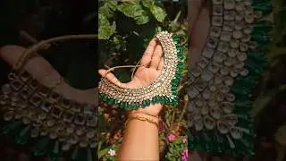 Diy beautiful heavy necklace making at home #creative #diy #shorts #jewellery #necklace #diycrafts