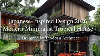 Tropical Minimalist House Design  Japanese Architecture & Vertical Louver Fa&ccedil;ade