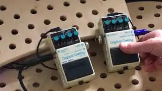 Demo of the Tape Echo mod on the Boss DD-2 or DD-3 (V1 and V1a) with