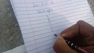 Table of 9 #tricks #mathstricks #table #education #trending #shortvideo #short