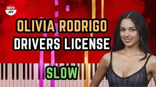 🎹 Olivia Rodrigo - drivers license | SLOW Piano and Keyboard Tutorial