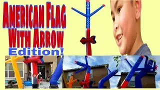UNBOXING NEW WACKY WAVING INFLATABLE AIR TUBE MAN AMERICAN FLAG