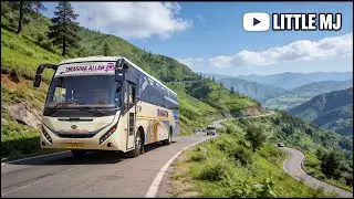 RAAHATH OMNI BUS | Relaxing Bus Trip in Raahath Travels | Beautiful Mountain Road Drive