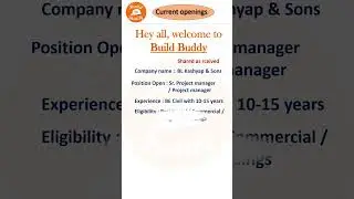 #constructionengineering#openings #projectmanager #projectmanagerprofessional #blkashyap