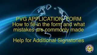 PVG APPLICATIONS - HOW TO COMPLETE