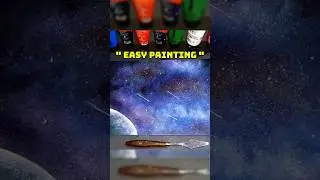 Easy Painting Galaxy for Beginners #shorts #galaxy #acrylicpainting