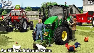 Feeding Calf, Spreading Manure & Baling Hay Bales│Au Fil Des Saison│FS 25│Timelapse#5