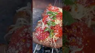 Pizza Sausage Skewers Recipe | Over The Fire Cooking by Derek Wolf