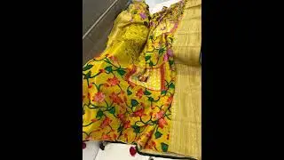 pichwai/Kalamkari digital prints||new munga silksaree#mungasilk#kanchi#border#kalamkari#picwaiprint