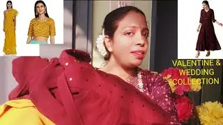 Valentine & Wedding collection haul || One minute saree and gown || Indya haul