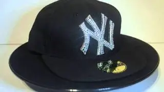 New York Yankees New Era 5950 Swarovski Crystal Bling Rhinestone Hat
