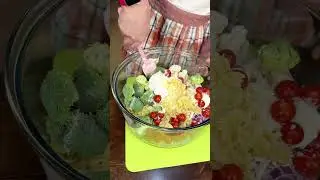 Рождественский макаронный салат такой вкусный!