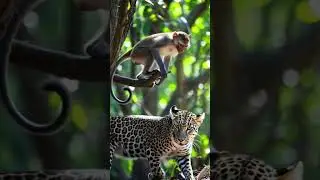 Jungle Warfare! 🐒 Troop Takes on the Spotted Killer! | #MonkeyTroop #PredatorVsPrey #Survival