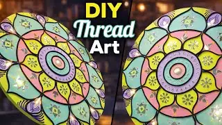 Lippon Art ❌️ Thread Art ✅️ ✨️#diy #trending #viralvideo #homedecor #threadart #craftideas #viral 