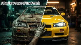 ASMR Car Full Restoration: Abandoned 1999 Pearl Yellow Nissan Skyline GT-R R34 Reborn to Perfection