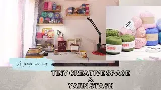 Yarn organisation, creative space and yarn stash peep.