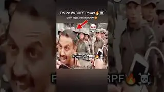Police Vs CRPF Power🔥☠️⚔️ Police Slapped the CRPF😡 #crpf #police #indianarmy #viralvideo #army