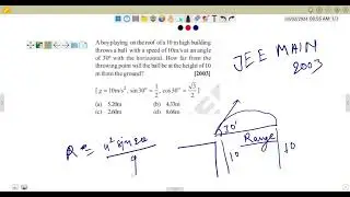 projectile motion physics class 11|range|jee mains questions with solutions|gurujee||neet|#jee #neet