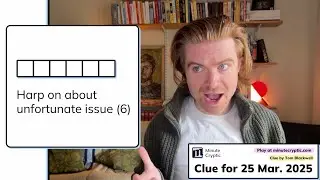Minute Cryptic Clue 273: Harp on about unfortunate issue (6)