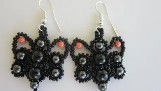 Butterfly Earrings  Серьги   Бабочки   SW Pearl 3,4,8mm and SB11