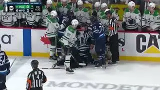 Stars' Benn Fined $5000 for Roughing Jets' Scheifele