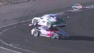 Crash Porsche 911 GT3 Cup - Navarra 2015