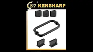 Shower Door Hardware Kit - Door Handle, Glass Clamps, Shower Hinges.