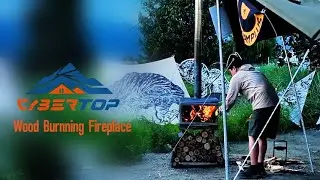 Cybertop | 🔥Tutorial on how to ignite a bonfire stove - ASMR👂 #camping #tent  #outdoorstove #asmr