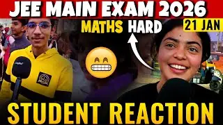 Day-1 JEE Main 2026 😥 | Sikar Student Reaction | Maths Was Hard