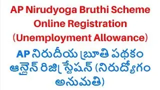 AP Nirudyoga Bruthi Scheme Online Registration For Unemployment Allowance