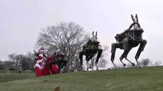 Christmas 2016 Santa Claus with a Robot Deer Future