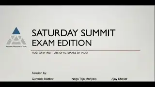 Your Game Plan for Actuarial Exams | Saturday Summit Series