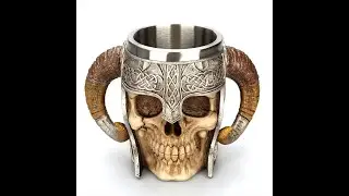 Skull Coffee Cups/ Novelty Beer Tea Mugs/ Gift for Viking Lovers/ Halloween Party Decoration #Shorts