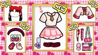 NEW!✨UNLOCK CHERRY COLLEGE OUTFITS COLLECTION  SECRETS IN AVATAR WORLD🍀🛍️PAZU #tocaboca #avatarworld