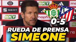 SIMEONE, rueda de prensa COMPLETA tras el BETIS 0-5 ATLÉTICO DE MADRID, cuartos de final de COPA