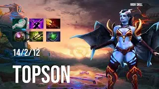 Dota 2 Pro Gameplay   Topson   Queen of Pain   14 2 12   High Skill Dota 2 / Mid / Tundra