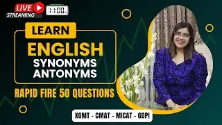 Synonyms Antonyms English Grammar for CMAT| XGMT| MICAT| GDPI| MAH-CET| Easy Tricks to Learn English