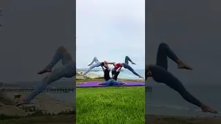 Acro with a stranger! Check my bio to learn beginner acroyoga!