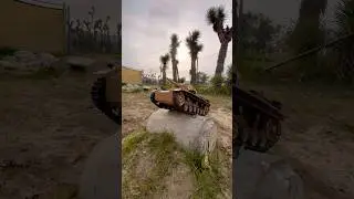 Rc panzer3 tank 1:16 scale rc tank driving over concrete #rc #kaibuilds #bollens￼￼