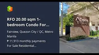 RFO 20.00 sqm 1-bedroom Condo For Sale thru Pag-IBIG in Fairview