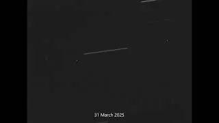 Geostationary satellites Thor 7, Thor 5, Thor 6 and Intelsat 10-02 through an ED80 telescope