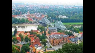Standseilbahn Dresden & Schwebebahn Dresden . Wonderful city view from the hill